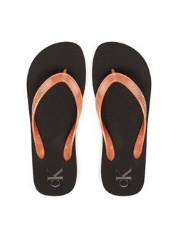 Calvin Klein Jeans Japonki Beach Sandal Monologo Tpu YW0YW01719 Złoty ze sklepu MODIVO w kategorii Klapki damskie - zdjęcie 182659011