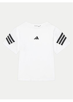 adidas T-Shirt Future Icons 3-Stripes JN8088 Biały Loose Fit ze sklepu MODIVO w kategorii T-shirty chłopięce - zdjęcie 182659112