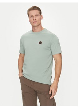 Napapijri T-Shirt S-Badge NP0A4I3N Zielony Regular Fit ze sklepu MODIVO w kategorii T-shirty męskie - zdjęcie 182659183