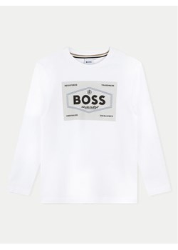Boss Bluzka J51221 D Biały Regular Fit ze sklepu MODIVO w kategorii Bluzki dziewczęce - zdjęcie 182659311