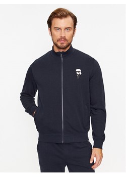 KARL LAGERFELD Bluza Zip 705895 500900 Granatowy Regular Fit ze sklepu MODIVO w kategorii Bluzy męskie - zdjęcie 182659343