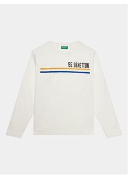 United Colors Of Benetton Bluzka 3I1XC10D7 Biały Regular Fit ze sklepu MODIVO w kategorii T-shirty chłopięce - zdjęcie 182659463