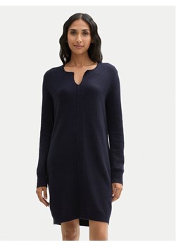 Tom Tailor Sukienka dzianinowa 1044536 Granatowy Regular Fit ze sklepu MODIVO w kategorii Sukienki - zdjęcie 182659501