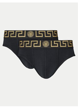 Versace Komplet 2 par slipów AU10180 1A10011 Czarny ze sklepu MODIVO w kategorii Majtki męskie - zdjęcie 182659543