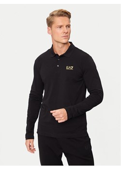 EA7 Emporio Armani Polo 8NPF15 PJVQZ 0208 Czarny Regular Fit ze sklepu MODIVO w kategorii T-shirty męskie - zdjęcie 182659574