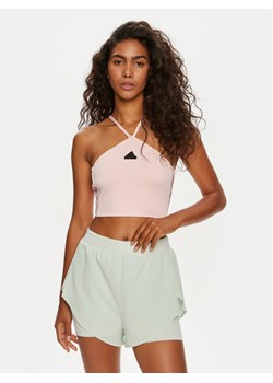 adidas Top Tiro Cut 3-Stripes Summer IX3504 Różowy Slim Fit ze sklepu MODIVO w kategorii Bluzki damskie - zdjęcie 182659590