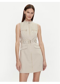 Morgan Sukienka codzienna 241-ROMEA Beżowy Slim Fit ze sklepu MODIVO w kategorii Sukienki - zdjęcie 182659632