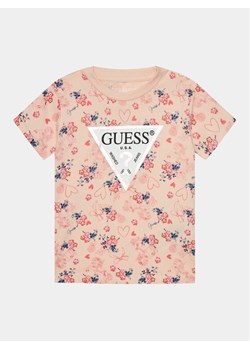 Guess T-Shirt K4RI15 K6YW3 Beżowy Regular Fit - id: 0000303373207 - marki Guess - 182659670 Guess T-Shirt K4RI15 K6YW3 Beżowy Regular Fit ze sklepu MODIVO w kategorii Bluzki dziewczęce - zdjęcie 182659670