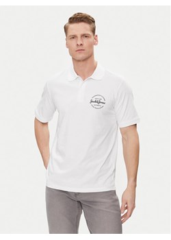 Jack&Jones Polo Forest 12248621 Biały Standard Fit ze sklepu MODIVO w kategorii T-shirty męskie - zdjęcie 182659811