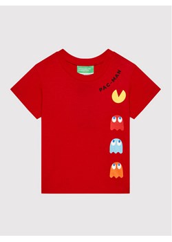 United Colors Of Benetton T-Shirt PAC-MAN 3096G102F Czerwony Regular Fit ze sklepu MODIVO w kategorii Koszulki niemowlęce - zdjęcie 182659821