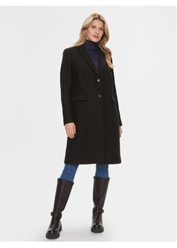 Tommy Hilfiger Płaszcz wełniany WW0WW39753 Czarny Regular Fit ze sklepu MODIVO w kategorii Płaszcze damskie - zdjęcie 182659822