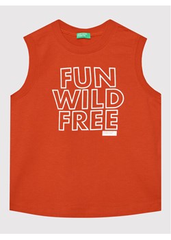 United Colors Of Benetton Top 3096CH004 Czerwony Regular Fit ze sklepu MODIVO w kategorii T-shirty chłopięce - zdjęcie 182660052