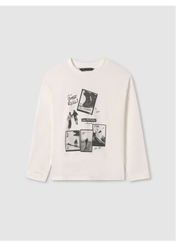 Mayoral Bluzka 7.074 Écru Regular Fit ze sklepu MODIVO w kategorii T-shirty chłopięce - zdjęcie 182660192