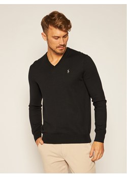 Polo Ralph Lauren Sweter Ls Sf Vn Pp 710670789003 Czarny Regular Fit ze sklepu MODIVO w kategorii Swetry męskie - zdjęcie 182660222