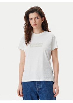 Napapijri T-Shirt NP0A4IP1 Biały Regular Fit ze sklepu MODIVO w kategorii Bluzki damskie - zdjęcie 182660322