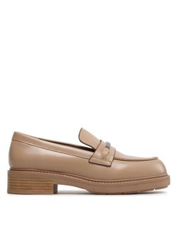 Calvin Klein Loafersy Rubber Sole Loafer W/Hw HW0HW01791 Beżowy ze sklepu MODIVO w kategorii Półbuty damskie - zdjęcie 182660412