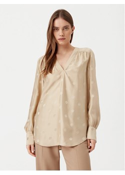 BOSS Bluzka 50532823 Beżowy Regular Fit ze sklepu MODIVO w kategorii Koszule damskie - zdjęcie 182660590