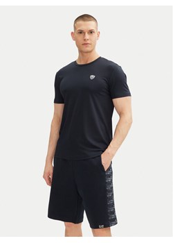 EA7 Emporio Armani T-Shirt 8NPT16 PJRGZ 1562 Granatowy Regular Fit ze sklepu MODIVO w kategorii T-shirty męskie - zdjęcie 182660591