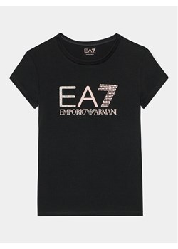 EA7 Emporio Armani T-Shirt 6RFT15 FJ2HZ 1200 Czarny Regular Fit ze sklepu MODIVO w kategorii T-shirty chłopięce - zdjęcie 182660674