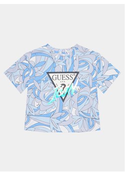 Guess T-Shirt J4GI12 K6YW3 Niebieski Regular Fit ze sklepu MODIVO w kategorii Bluzki dziewczęce - zdjęcie 182660873