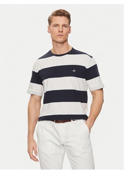 Gant T-Shirt 2003203 Écru Regular Fit ze sklepu MODIVO w kategorii T-shirty męskie - zdjęcie 182661060