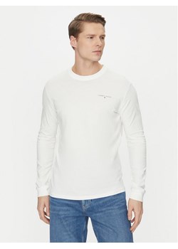 Tommy Jeans Longsleeve Linear DM0DM21138 Biały Slim Fit ze sklepu MODIVO w kategorii T-shirty męskie - zdjęcie 182661180