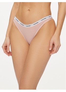 Calvin Klein Underwear Stringi 000QD5043E Różowy ze sklepu MODIVO w kategorii Majtki damskie - zdjęcie 182661223