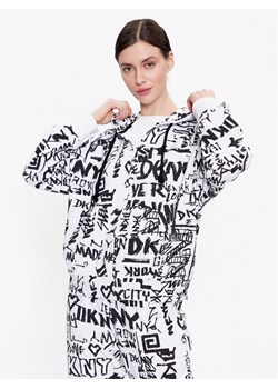 DKNY Bluza YI2022629 Biały Regular Fit ze sklepu MODIVO w kategorii Bluzy damskie - zdjęcie 182661264