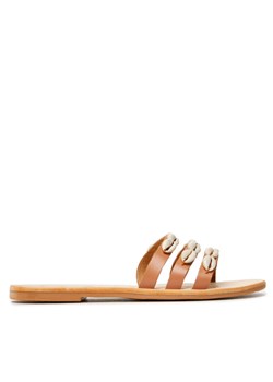 Manebi Klapki Leather Sandals S 0.1 Y0 Brązowy ze sklepu MODIVO w kategorii Klapki damskie - zdjęcie 182661273