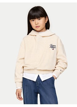 Tommy Hilfiger Bluza Script KG0KG08192 Beżowy Regular Fit ze sklepu MODIVO w kategorii Bluzy dziewczęce - zdjęcie 182661382