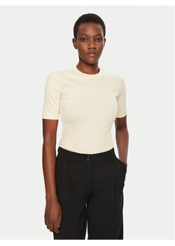 IVY OAK T-Shirt Kristin IO1100X2351 Beżowy Slim Fit ze sklepu MODIVO w kategorii Bluzki damskie - zdjęcie 182661441