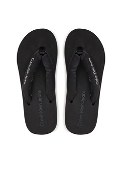 Calvin Klein Jeans Japonki Beach Wedge Sandal Padded Ny YW0YW01397 Czarny ze sklepu MODIVO w kategorii Klapki damskie - zdjęcie 182661600
