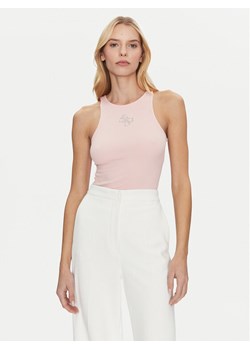 Guess Top W5GP57 KCV52 Różowy Slim Fit ze sklepu MODIVO w kategorii Bluzki damskie - zdjęcie 182661721