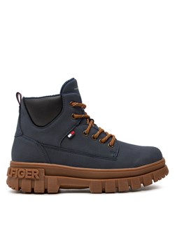 Tommy Hilfiger Trapery T3X5-33706-1269800 S Granatowy ze sklepu MODIVO w kategorii Buty zimowe dziecięce - zdjęcie 182661733