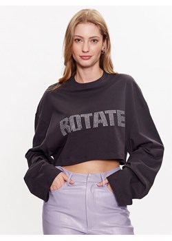 ROTATE Bluzka Rhinestone Tyra 7003211959 Szary Cropped Fit ze sklepu MODIVO w kategorii Bluzki damskie - zdjęcie 182661781