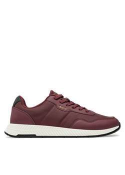 BOSS Sneakersy Titanium 50523180 Bordowy ze sklepu MODIVO w kategorii Buty sportowe męskie - zdjęcie 182662114