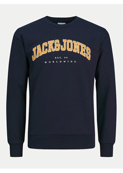 Jack&Jones Junior Bluza Caleb 12258980 Granatowy Relaxed Fit ze sklepu MODIVO w kategorii Bluzy chłopięce - zdjęcie 182662182
