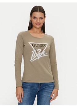 Guess Bluzka Icon W4YI33 I3Z14 Zielony Slim Fit ze sklepu MODIVO w kategorii Bluzki damskie - zdjęcie 182662521