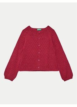 United Colors Of Benetton Kardigan 1076G500J Różowy Regular Fit - id: 0000304268250 - marki United Colors Of Benetton - 182662602 United Colors Of Benetton Kardigan 1076G500J Różowy Regular Fit ze sklepu MODIVO w kategorii Swetry dziewczęce - zdjęcie 182662602