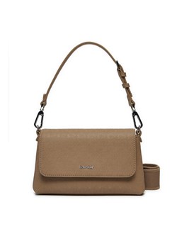 Calvin Klein Torebka Ck Must Dbl Strap Mini Bag_Mono K60K613088 Brązowy ze sklepu MODIVO w kategorii Torebki damskie - zdjęcie 182662663