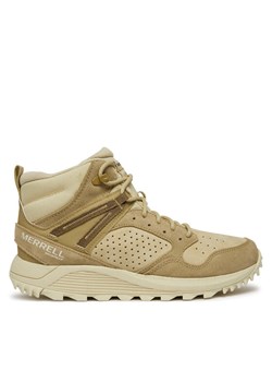 Merrell Trapery Wildwood Mid Ltr Wp J038298 Beżowy ze sklepu MODIVO w kategorii Botki - zdjęcie 182663254