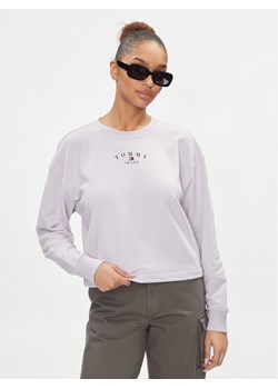 Tommy Jeans Bluza Essential Logo DW0DW18143 Fioletowy Regular Fit ze sklepu MODIVO w kategorii Bluzy damskie - zdjęcie 182663680