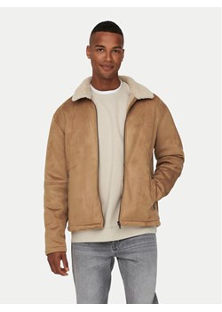 Only & Sons Kurtka z imitacji skóry 22026162 Beżowy Regular Fit ze sklepu MODIVO w kategorii Kurtki męskie - zdjęcie 182663810