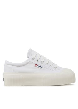 Superga Trampki Stripe Platform 2631 S5111SW Biały ze sklepu MODIVO w kategorii Trampki damskie - zdjęcie 182663884