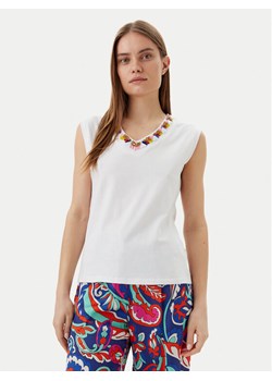 Lola Casademunt by Maite Top MS2515021 Biały Regular Fit ze sklepu MODIVO w kategorii Bluzki damskie - zdjęcie 182663911