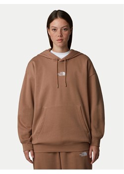 The North Face Bluza Essential NF0A89EN Brązowy Oversize ze sklepu MODIVO w kategorii Bluzy damskie - zdjęcie 182663913