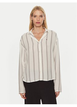 Tommy Hilfiger Koszulka piżamowa UW0UW05614 Écru Relaxed Fit ze sklepu MODIVO w kategorii Piżamy damskie - zdjęcie 182663970