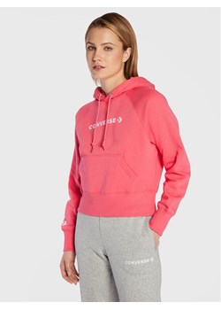 Converse Bluza Strip Wordmark 10023717-A03 Różowy Regular Fit ze sklepu MODIVO w kategorii Bluzy damskie - zdjęcie 182663990