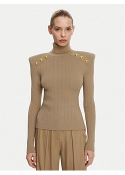 Balmain Golf DF0KH000KB07 Brązowy Slim Fit ze sklepu MODIVO w kategorii Swetry damskie - zdjęcie 182664163