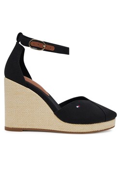 Tommy Hilfiger Półbuty Flag High Wedge Espad Closed Toe FW0FW08494 Czarny ze sklepu MODIVO w kategorii Espadryle damskie - zdjęcie 182664182
